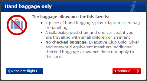 alleen handbagage