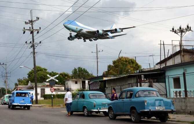 Air Force One in Cuba