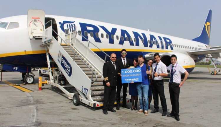 1 milion pasageri ryanair