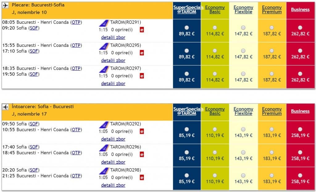 bucuresti-sofia-tarom