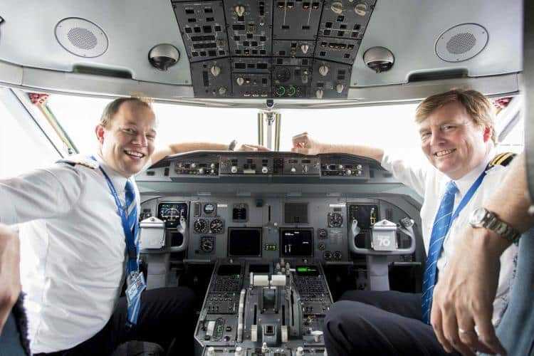 Willem-Alexander-copilot-KLM