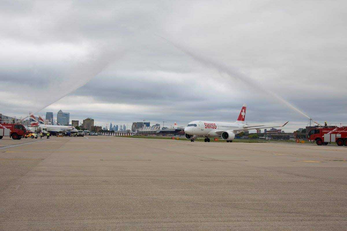 Bombardier-CS100-SWISS-London-City-inaugurare