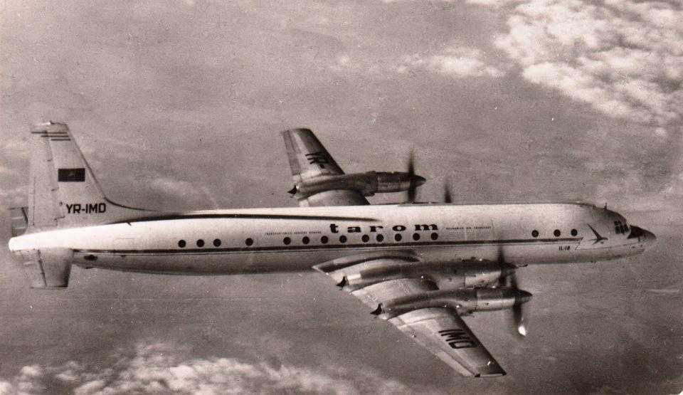 Ocolul pamantului in 80 de ore de zbor” un avion IL-18 TAROM