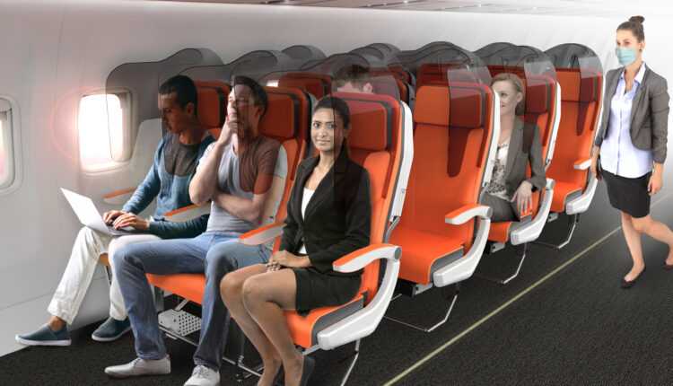 panou-protectie-scaune-avion-pandemie