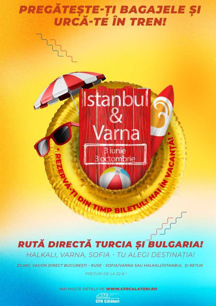 CFR Călători announces direct flights to Turkey and Bulgaria!